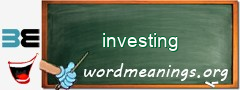 WordMeaning blackboard for investing